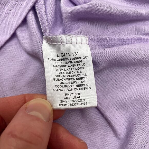 Disney Stitch Ohana Means Family Graphic T-Shirt Juniors Large Purple Casual Tee - Picture 9 of 13